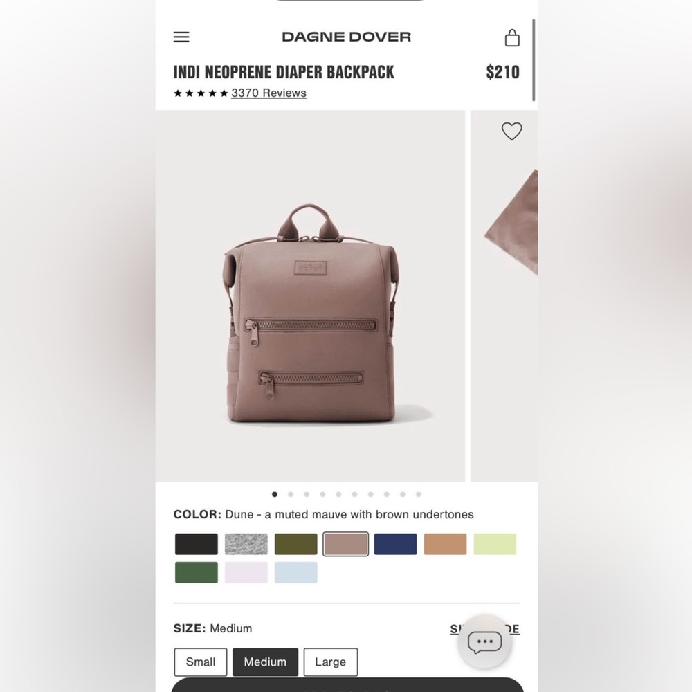 Dagne Dover indi Neoprene Diaper bag- Dune